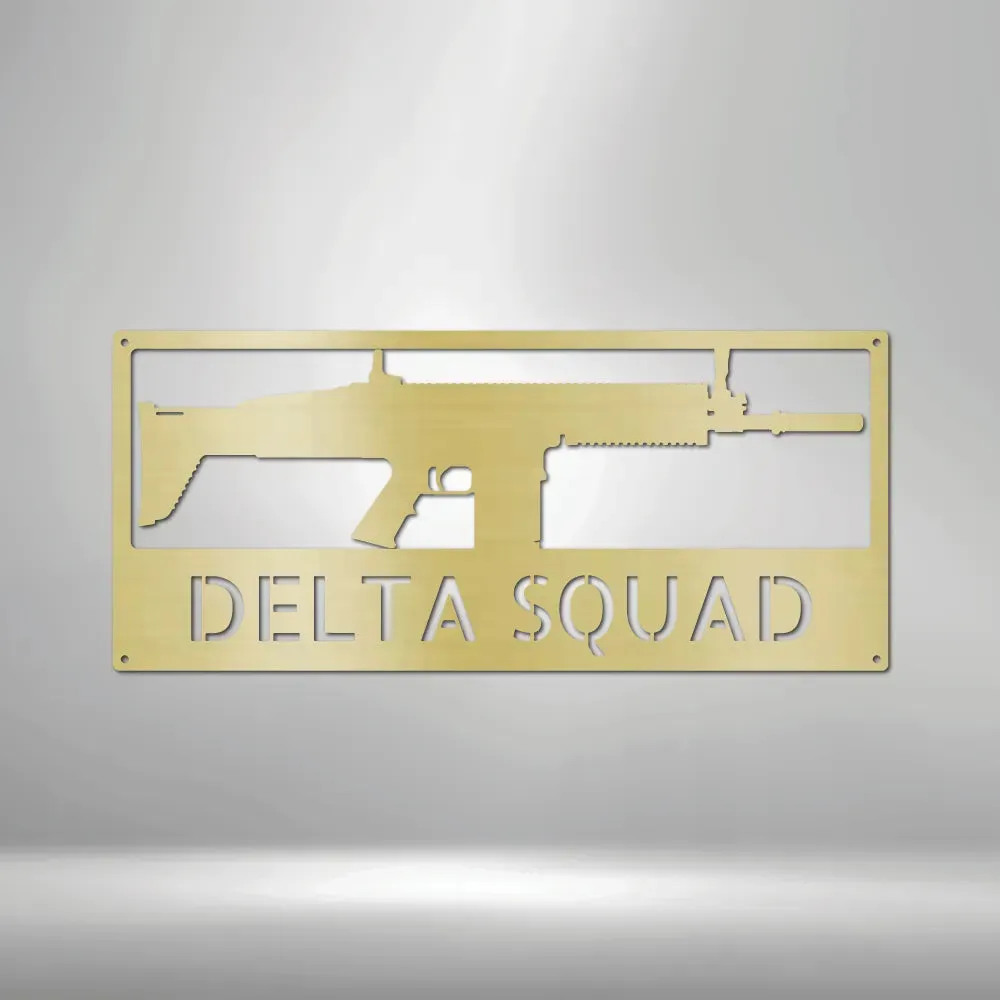AR-15, AK-47, Scar, Sniper Rifle Monogram - Custom Steel Sign