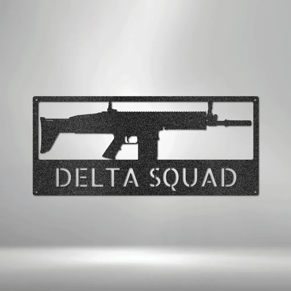 AR-15, AK-47, Scar, Sniper Rifle Monogram - Custom Steel Sign