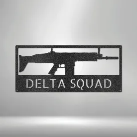 AR-15, AK-47, Scar, Sniper Rifle Monogram - Custom Steel Sign
