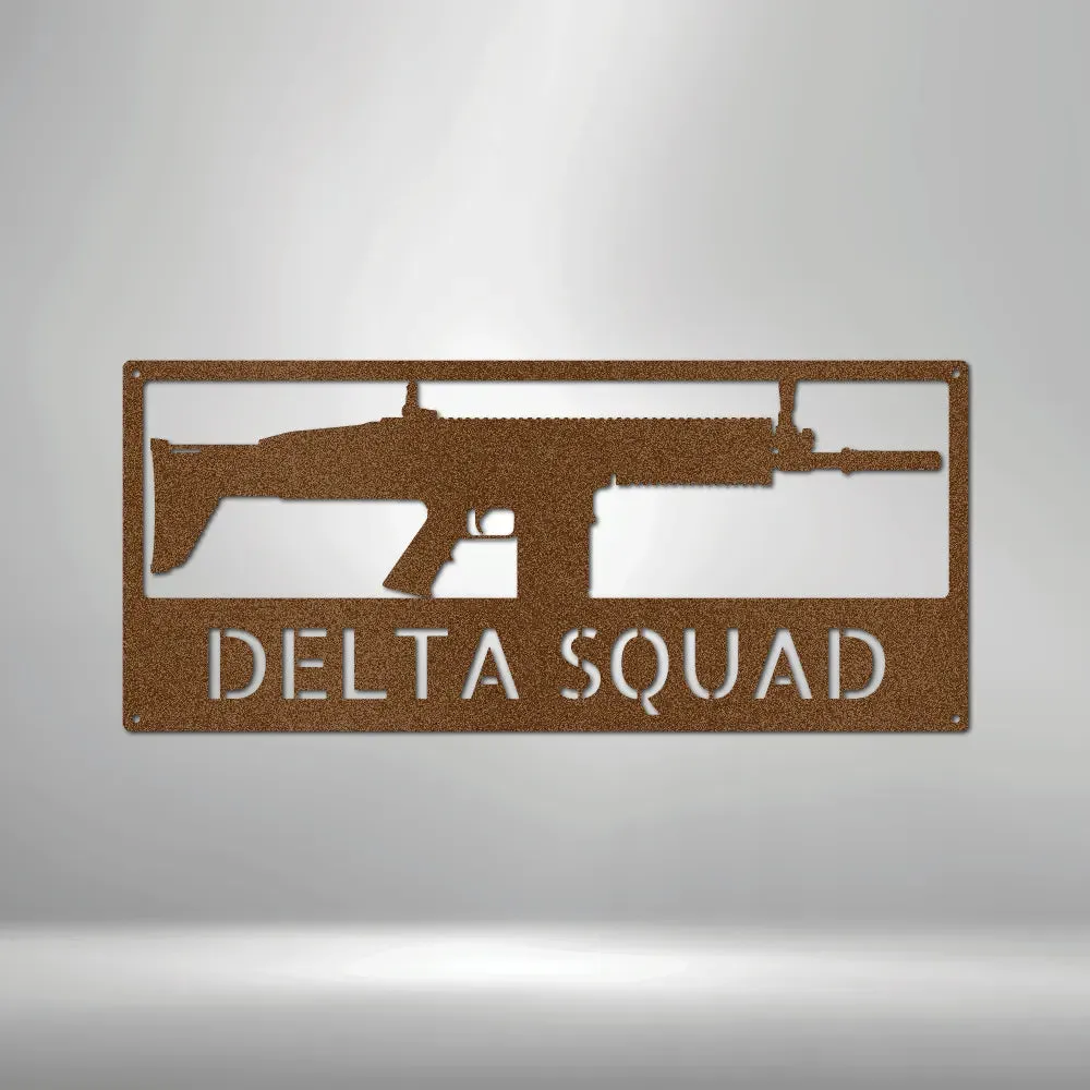AR-15, AK-47, Scar, Sniper Rifle Monogram - Custom Steel Sign