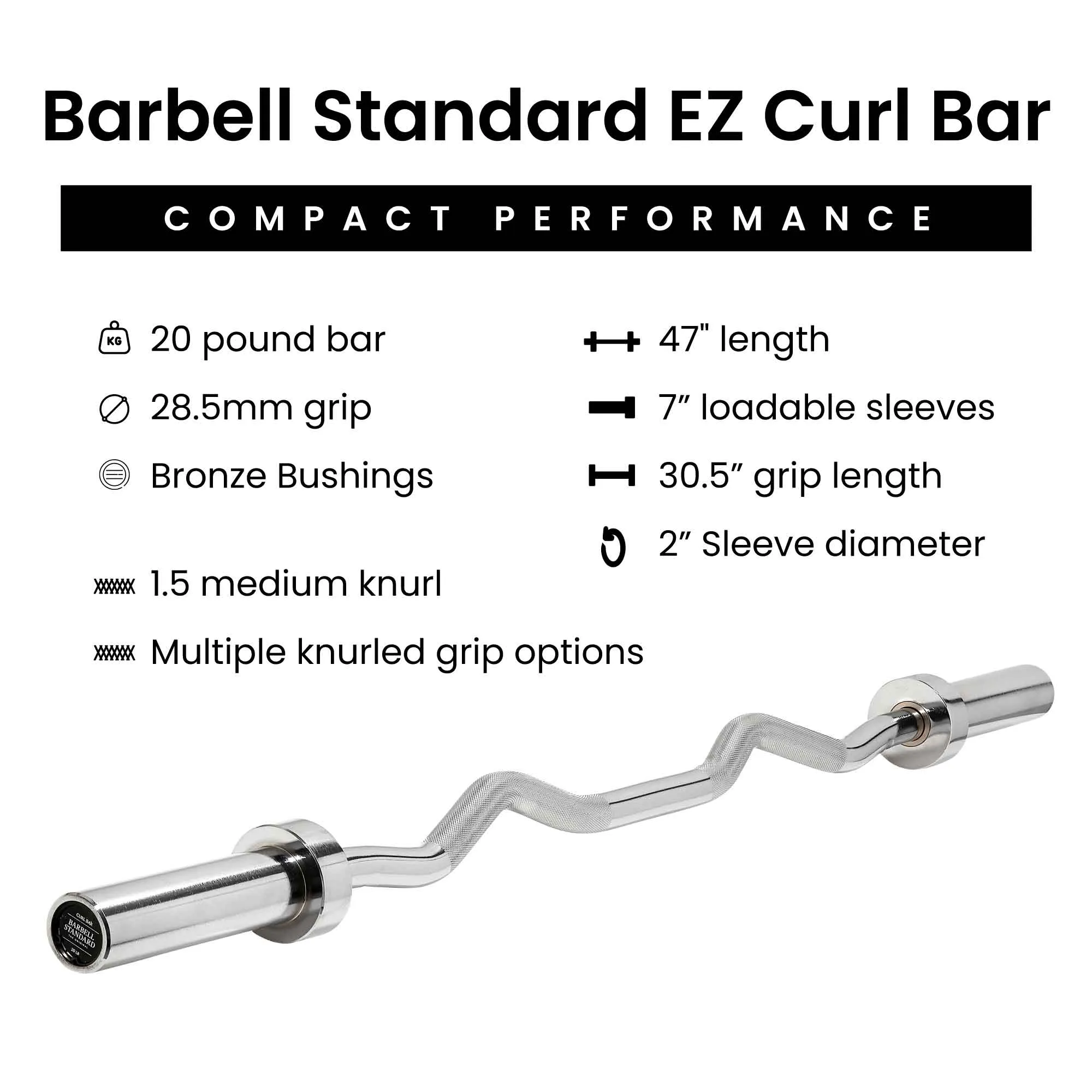 Barbell Standard EZ Curl Bar