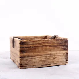 Box Wood Leather Strap