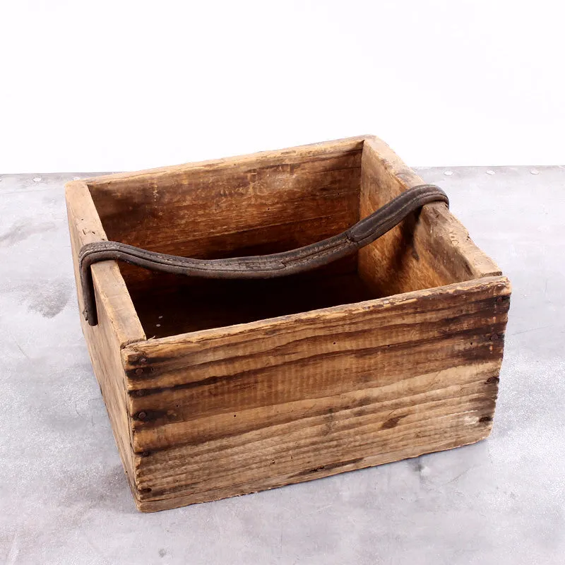 Box Wood Leather Strap