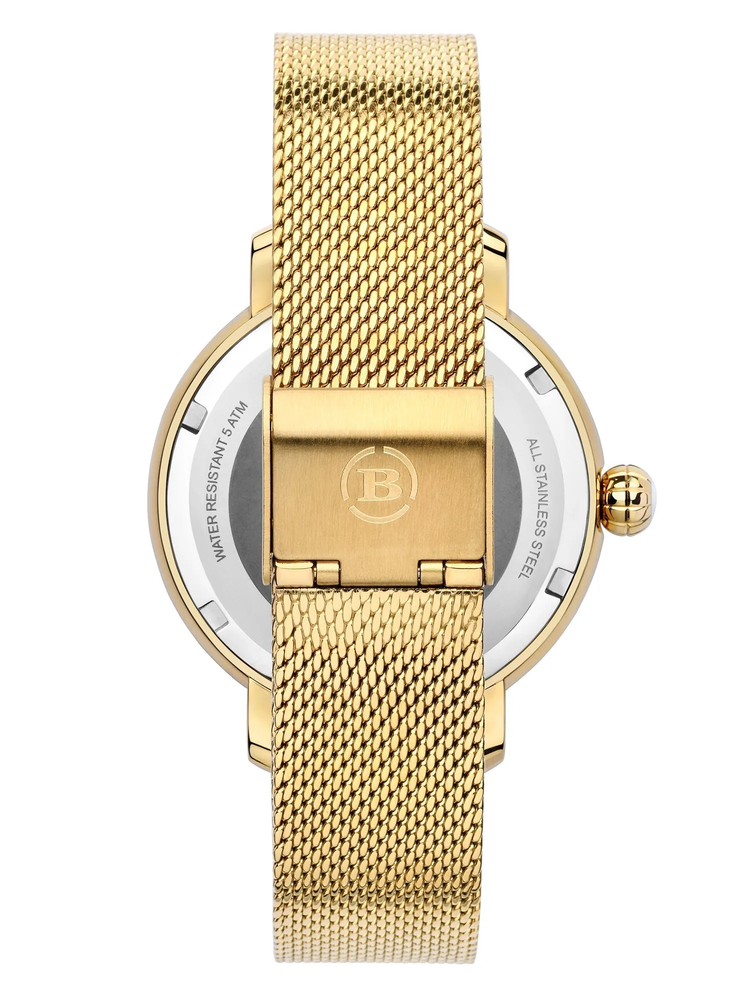 Brera Orologi "Valentina Elegant" BRVAEL3803 Silver/Pink/Gold Mesh Steel Bracelet Women's Watch