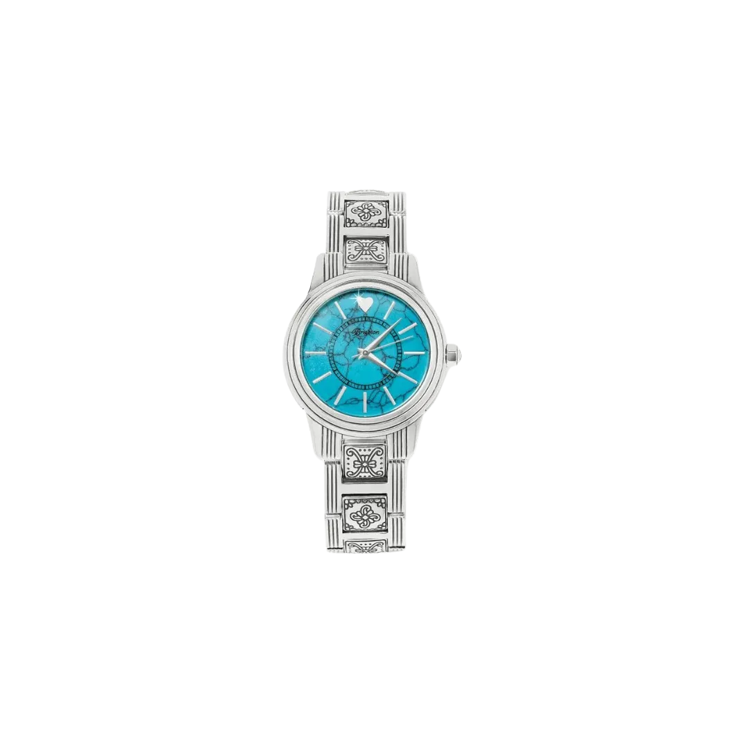 Brighton Women's Santa Fe Silver Turquoise Watch