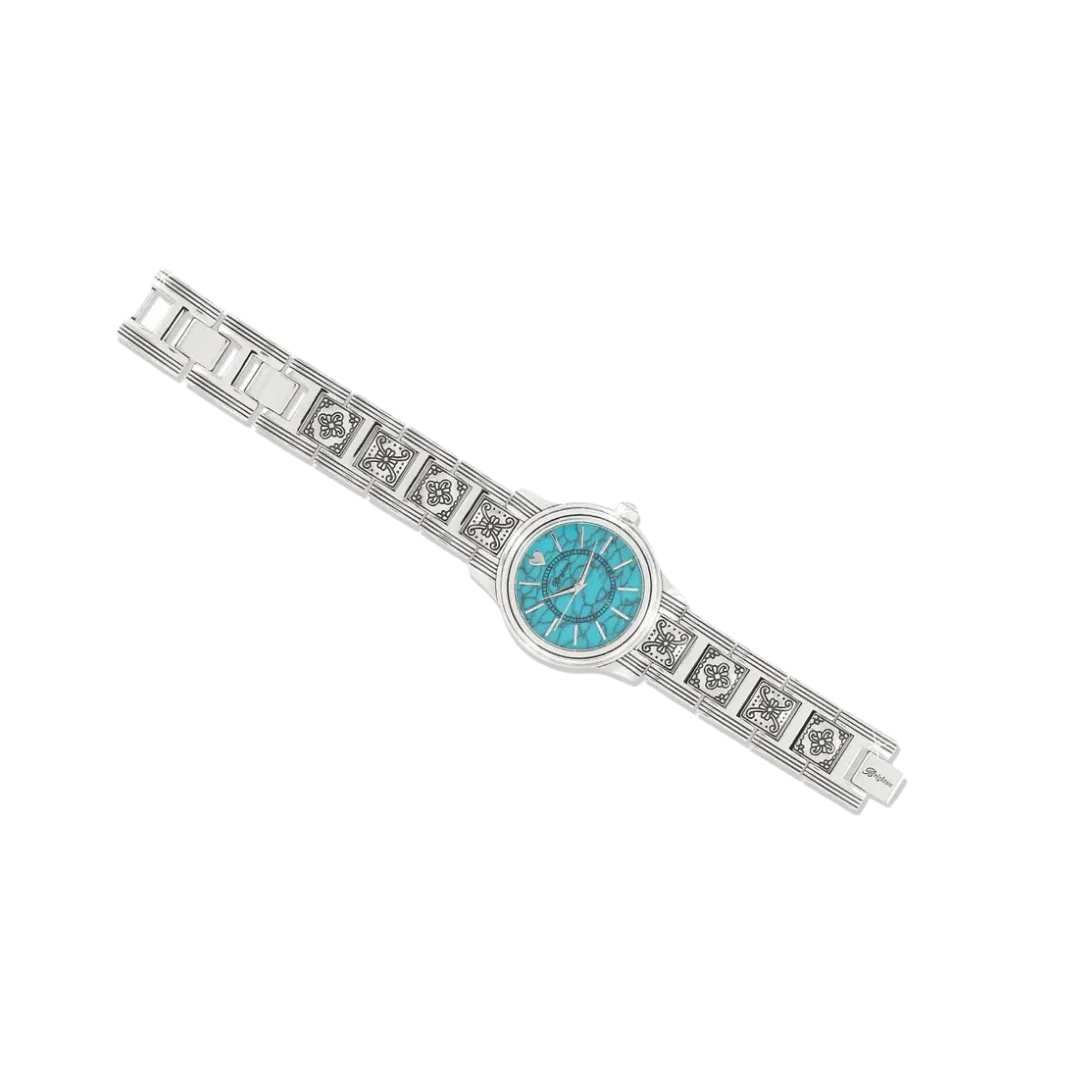 Brighton Women's Santa Fe Silver Turquoise Watch