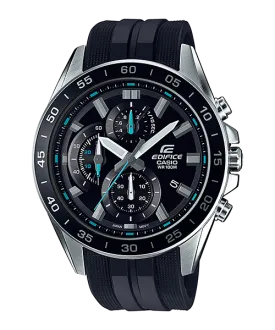 Casio Edifice Chronograph Black Resin Band Watch EFV550P-1A EFV-550P-1A