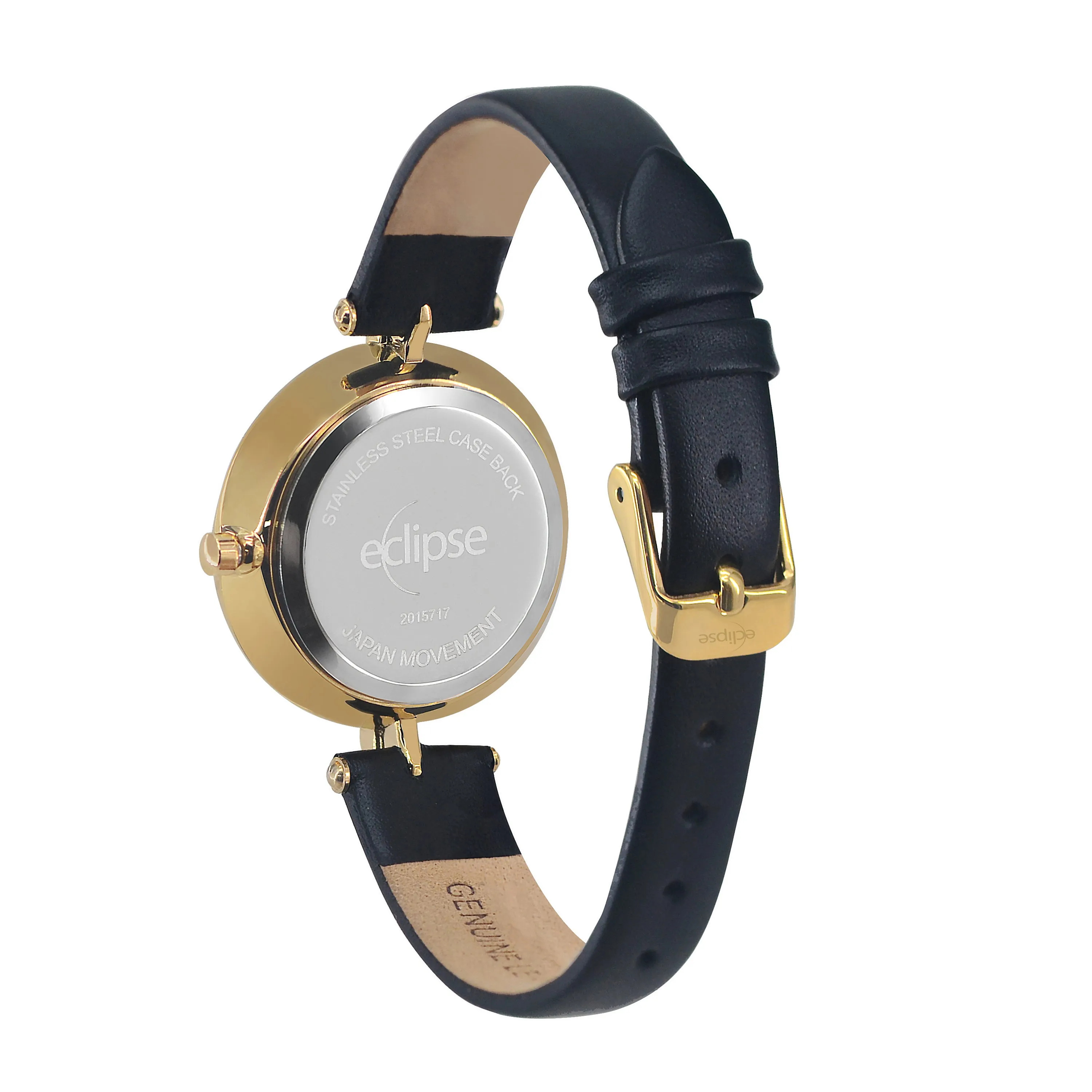 Eclipse Silicone Round Black Dial Black Band Watch