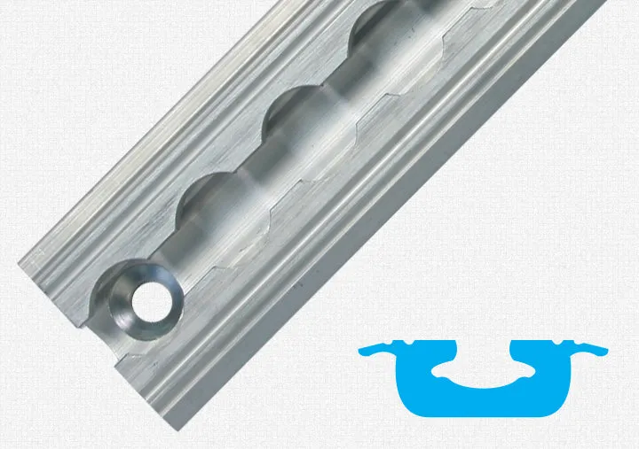Flange Series L-Track Pre-Drilled 48" | FE753NA48-04-3