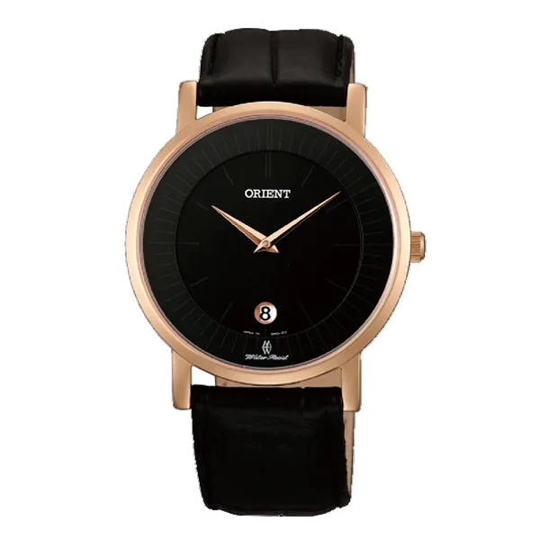 Orient Men's Quartz Black Leather Strap Watch FGW0100BB0